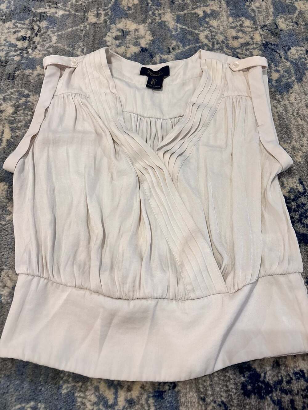 Rachel Rachel Roy Pleated Sleeveless Blouse Size S